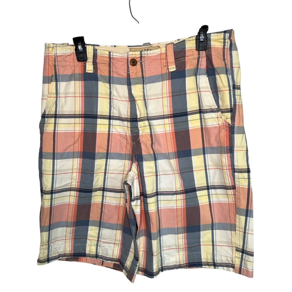 Hollister California Mens Plaid Shorts size 36 Y2K Casual Preppy Old Money Golf